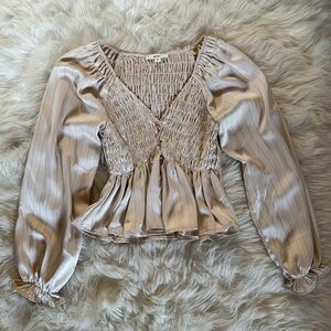 Mine Cream Ruched Blouse